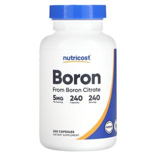 Nutricost硼元素胶囊柠檬酸硼高含量骨骼关节健康助钙镁磷吸收