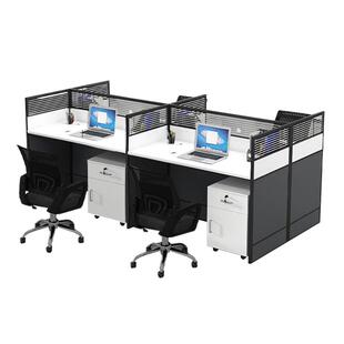 职员办公桌椅组合4四6六人位简约现代屏风卡座办公室电脑员工位桌