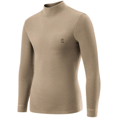 梦特娇蚕丝德绒半高领保暖内衣男