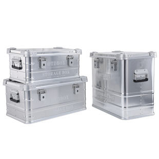 全铝镁合金户外露营车载收纳箱汽车后备箱大容量翻盖整理储物箱子