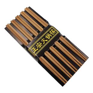 加长火锅筷子家用油炸专用竹木筷捞面炸鱼炸油条防烫粗款原木筷子