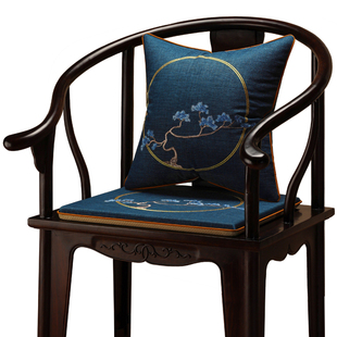 新中式红木沙发椅子坐垫茶椅垫座椅垫实木圈椅太师椅茶桌餐椅垫子