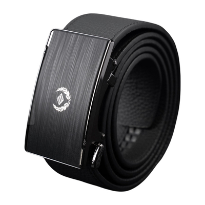 JA爱堡德男士牛皮自动扣皮带腰带