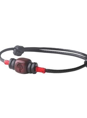 情侣刻字手绳檀木原创设计情侣