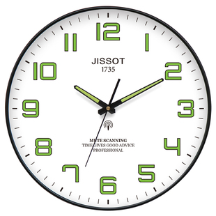 新款夜光静音电波钟自动对时挂钟钟表客厅2026款轻奢装饰挂墙钟