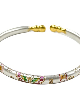 燕归柳亦蝶国风足银百搭叠戴手镯