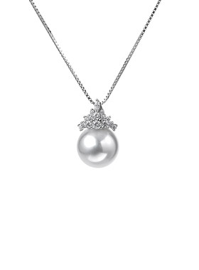 西大班澳白珍珠冰雪女王项链纯银
