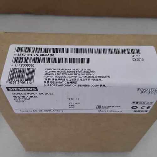 议价6ES7331-7NF00-0AB0西门子模拟量输入模块全新原装331-7NF00-