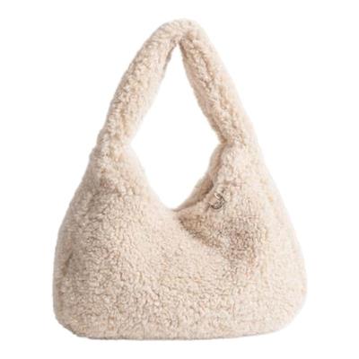 Dotlyn日系大容量羊羔毛手提包女