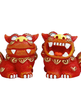 狮卡通树脂客厅桌面可爱祝福