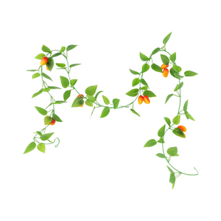 仿真水果藤条假花葡萄叶藤蔓吊顶装饰塑料花藤绿叶树叶子缠绕饭店