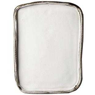 九土日式粗陶托盘复古餐具点心盘子寿司餐盘茶盘陶瓷茶具长方壶承