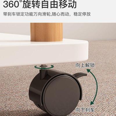 边几可移动茶几置物架沙发边柜小推车带轮小桌子简易家用客厅边桌
