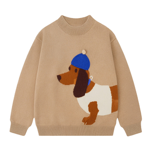 EBAER童装儿童毛衣2025秋冬新款男童半高领内搭针织衫女童毛线衫