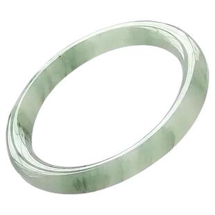 天然新疆天山翠手镯雪翠晕染飘花镯子正圈国风中式玉镯女友蜜媳妇