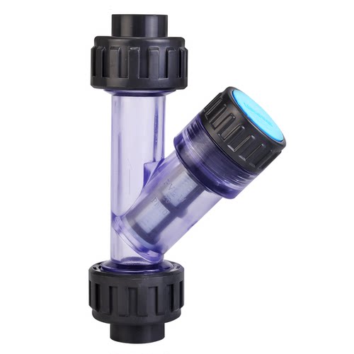 联塑Y型过滤器UPVC塑料管道过滤器水管透明15 DN 63配件形20 25
