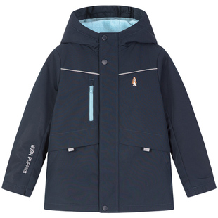 暇步士童装儿童三防加绒风衣秋冬新款男童加厚外套女童保暖户外服