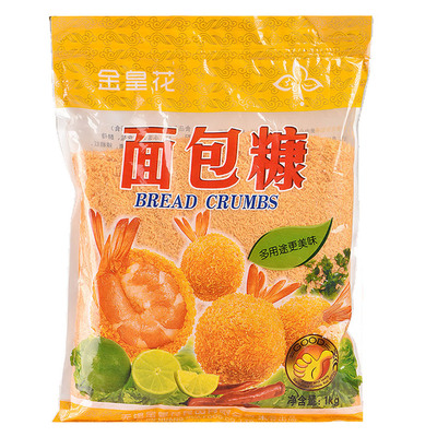 大颗粒粗糠商用面包糠批发大包装金黄色餐饮炸鸡排大袋黄糠针状