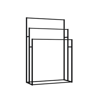 3层北欧免打孔落地浴室毛巾架收纳置物架卫生间浴巾架抹布挂架挂