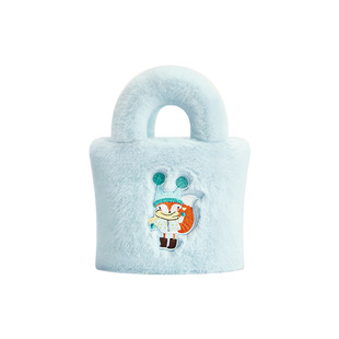 CallaAngel毛绒包包手提包袋新品女柔软小巧便携刺绣手拎包斜挎包