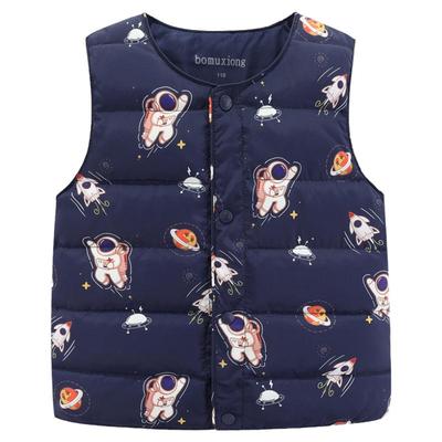 波姆熊秋冬新款男童轻薄羽绒马甲