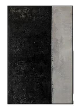 侘寂风抽象客厅装饰画中古风挂画