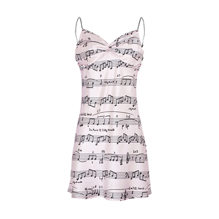 SILKY MIRACLE真丝吊带SONATA音符桑蚕丝水晶睡裙甜美高级礼盒