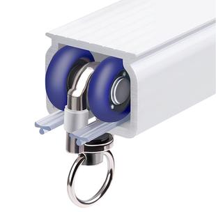 窗帘轨道坚美重型轴承轮加厚直轨单双轨顶侧装窗帘杆滑轨导轨滑道