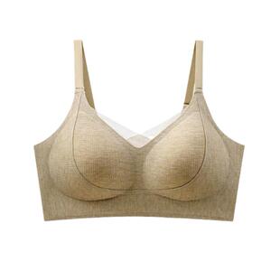 聚拢无痕内衣女小胸秋冬收副乳防下垂磨毛无钢圈文胸罩红色提拉