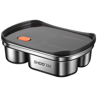 膳大皇316不锈钢饭盒微波炉加热上班族学生食堂打饭分格便当餐盒