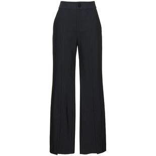 OBEG欧碧倩高腰通直筒西装裤冬脚口开叉通勤长裤10424073