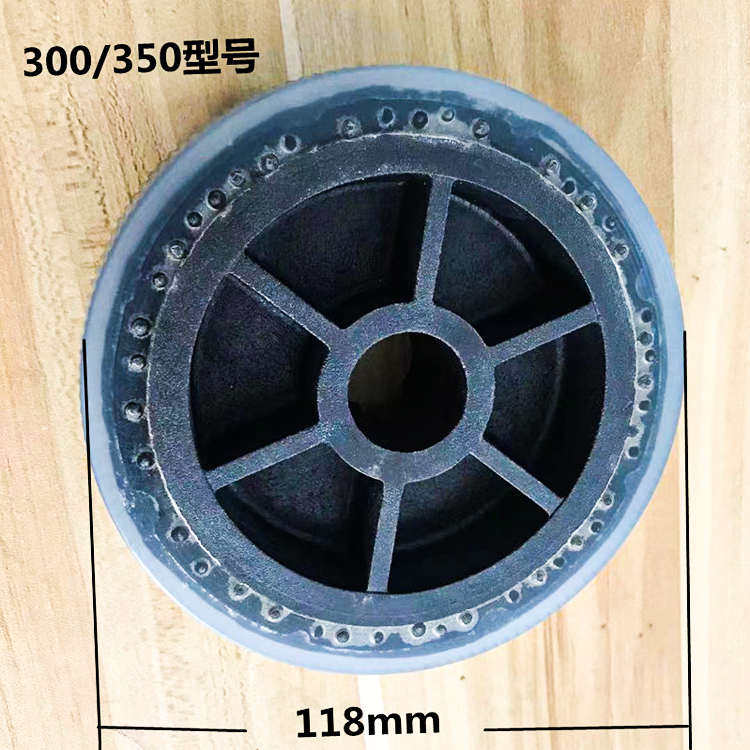 电动八字平开门电机橡胶轮地下走轮别墅庭院滚轮180/300/350型号