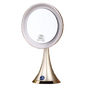 包邮 高档欧美款LED灯台式大号化妆镜 梳妆镜 放大5倍浴室防雾镜