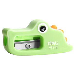 得力小鳄鱼卷笔刀小学生专用小型便携削笔刀手动转笔刀儿童铅笔刀削笔器一年级铅笔削笔器卡通可爱削笔器