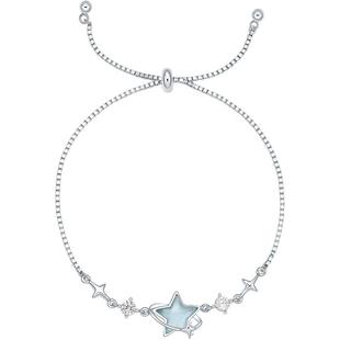 周六福蓝星银手链女S925银高级感轻奢小众新年礼物送女友