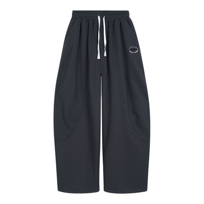 CTB啤酒队长 美式解构打褶廓形垂感抽绳卫裤女阔腿街舞休闲长裤