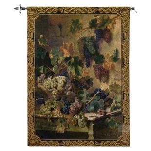 纽约下城公园托斯卡丰收季棉线古典葡萄盛宴油画风挂毯134x99