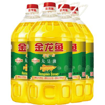 金龙鱼精炼一级大豆油5L×4桶