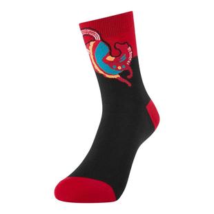 商场同款安踏儿童袜子新年红色袜子2026长款男童袜子女童抗菌袜子