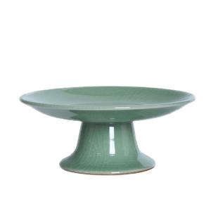 客家青瓷果盘家用供盘香炉供奉陶瓷佛前水果盘供佛具祭拜烧香用品