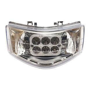 包邮摩托车配件改装GY6国三福喜100JOG巧格一代LED白光前大灯总成