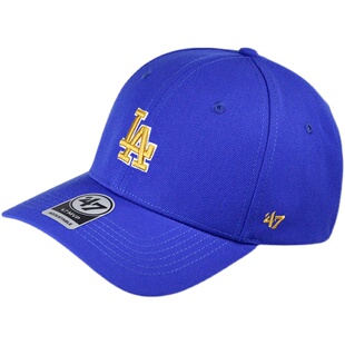 47brand帽子女款春夏 克莱因蓝色棒球帽NY潮金色刺绣情侣LA鸭舌帽