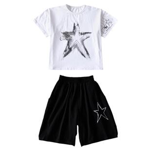 大童男装夏装t恤2026新款7纯棉童装短袖儿童套装男童衣服男孩帅气