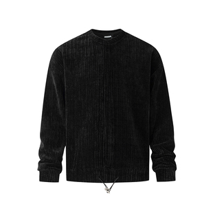 MRCYC高级感短款圆领夹克男士秋冬季宽松休闲上衣韩系通勤风穿搭