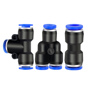 气管快速接头PU直通PG变径PE三通PEG气动高压快插汽接头6 8 10mm
