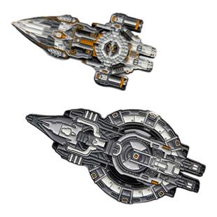 三体官方周边勋章自然选择号章北海蓝色空间号金属战舰徽章胸针