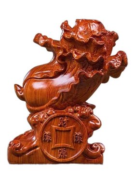 木雕白菜摆件招财风水客厅玄关电视酒柜百财店铺装饰品开业送礼品