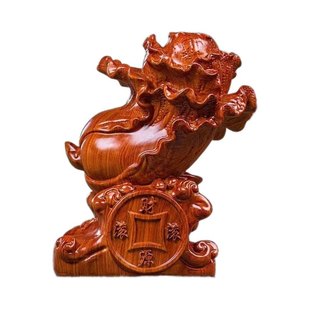 木雕白菜摆件招财风水客厅玄关电视酒柜百财店铺装 饰品开业送礼品