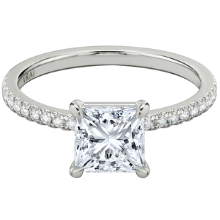 【培育】Diamond Foundry 极简铺钻公主方婚戒女戒指钻石CVD一体