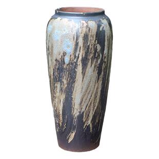 多肉植物老桩花盆陶瓷细高九尾狐专用直筒复古绿萝陶盆特价清仓82